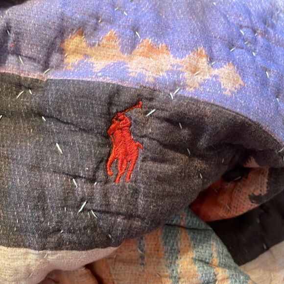 Ralph Lauren Vintage Reversible Quilted Jacket Aztec Floral - Picture 4 of 13